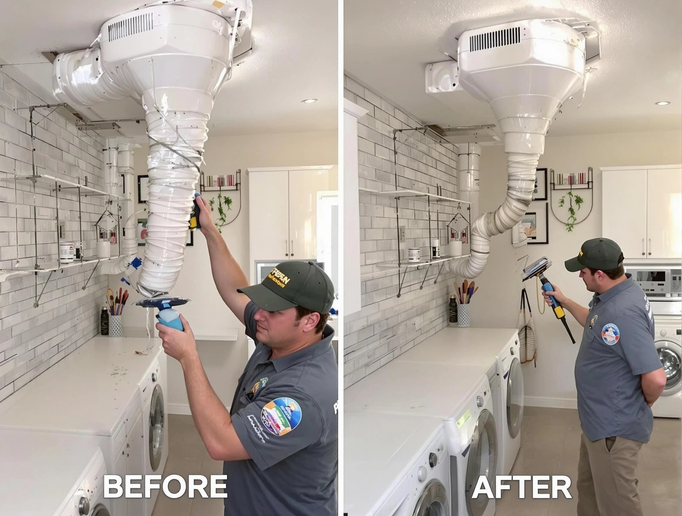 Professional dryer exhaust vent cleaning by Evans Dryer Vent Cleaning in Evans