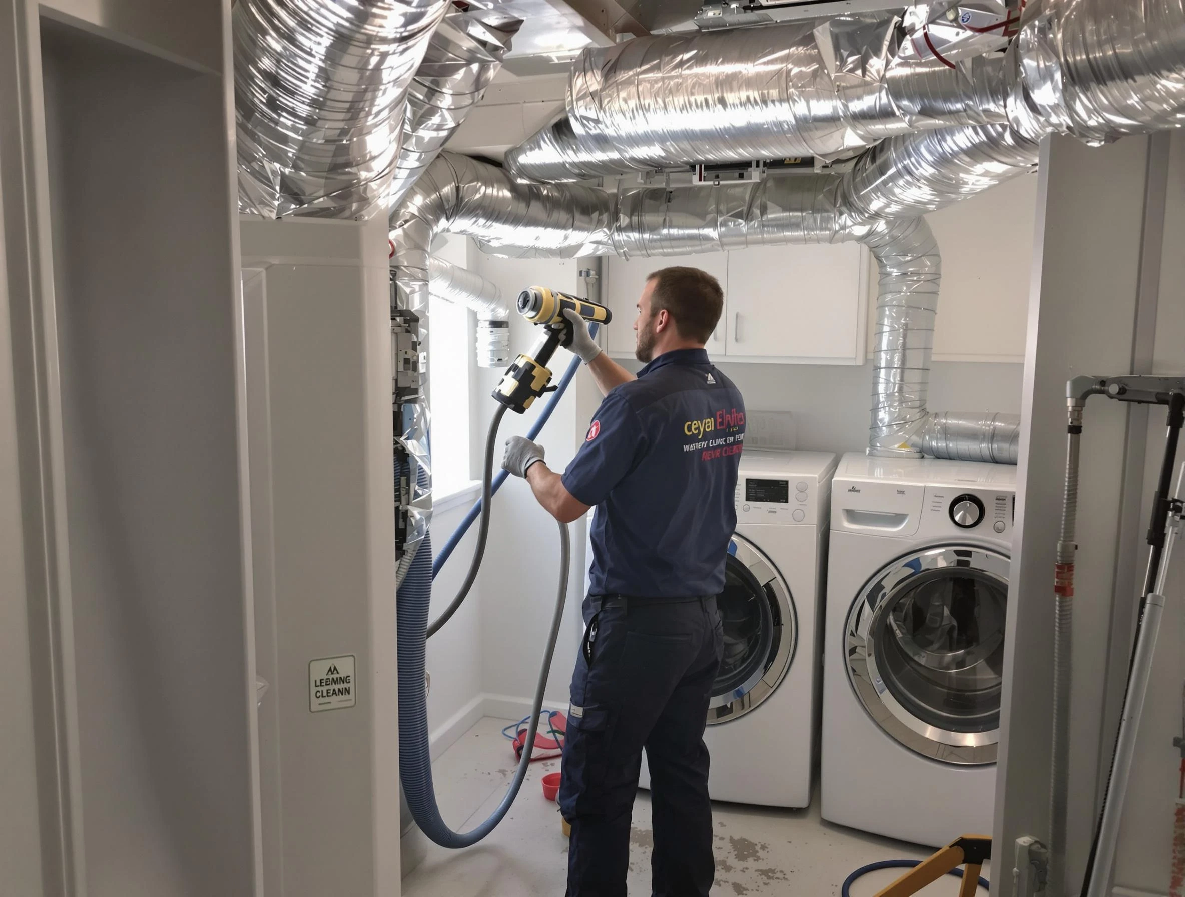 Evans Dryer Vent Cleaning specialist using advanced equipment for thorough duct cleaning in Evans